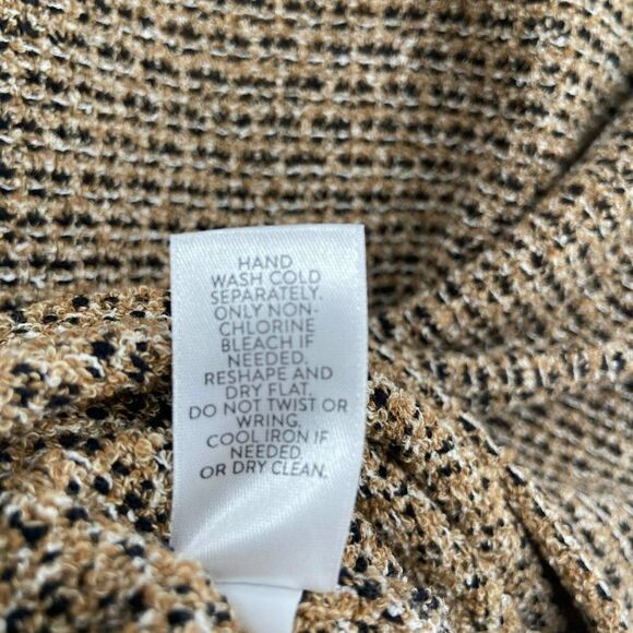 J. Jill Butterscotch Tweed Front Pocket Sleeveless Shift Sweater Dress Small P - Picture 12 of 15